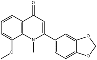 2-(1,3-benzodioxol-5-yl)-8-methoxy-1-methyl-4(1H)-quinolinone Struktur