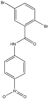 2,5-dibromo-N-{4-nitrophenyl}benzamide Struktur