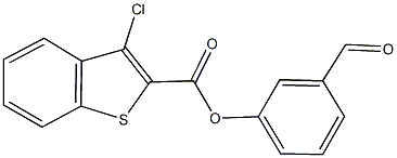 3-formylphenyl 3-chloro-1-benzothiophene-2-carboxylate Struktur