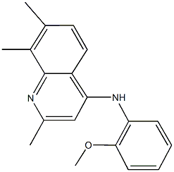 N-(2-methoxyphenyl)-2,7,8-trimethyl-4-quinolinamine Struktur