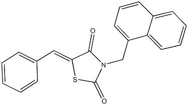 5-benzylidene-3-(1-naphthylmethyl)-1,3-thiazolidine-2,4-dione Struktur