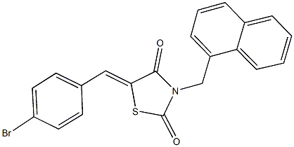 5-(4-bromobenzylidene)-3-(1-naphthylmethyl)-1,3-thiazolidine-2,4-dione Struktur