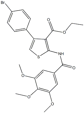 ethyl 4-(4-bromophenyl)-2-[(3,4,5-trimethoxybenzoyl)amino]-3-thiophenecarboxylate Struktur