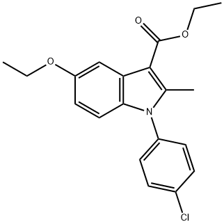 ethyl 1-(4-chlorophenyl)-5-ethoxy-2-methyl-1H-indole-3-carboxylate Struktur