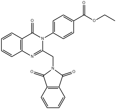 ethyl 4-(2-[(1,3-dioxo-1,3-dihydro-2H-isoindol-2-yl)methyl]-4-oxo-3(4H)-quinazolinyl)benzoate Struktur