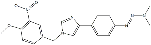 4-[4-(3,3-dimethyl-1-triazenyl)phenyl]-1-{3-nitro-4-methoxybenzyl}-1H-imidazole Struktur