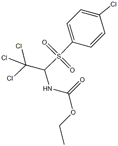 ethyl 2,2,2-trichloro-1-[(4-chlorophenyl)sulfonyl]ethylcarbamate Struktur