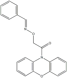 benzaldehyde O-[2-oxo-2-(10H-phenoxazin-10-yl)ethyl]oxime Struktur