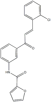 N-{3-[3-(2-chlorophenyl)acryloyl]phenyl}-2-furamide Struktur