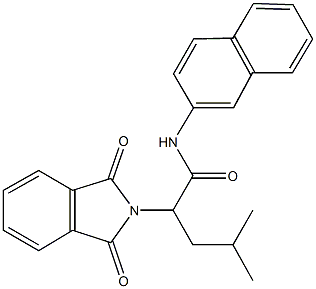 2-(1,3-dioxo-1,3-dihydro-2H-isoindol-2-yl)-4-methyl-N-(2-naphthyl)pentanamide Struktur