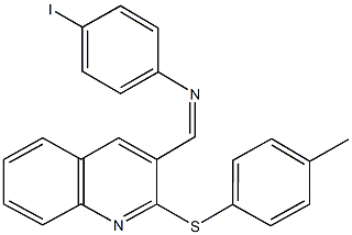 N-(4-iodophenyl)-N-({2-[(4-methylphenyl)sulfanyl]-3-quinolinyl}methylene)amine Struktur