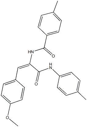 N-[2-(4-methoxyphenyl)-1-(4-toluidinocarbonyl)vinyl]-4-methylbenzamide Struktur