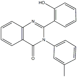 2-(2-hydroxyphenyl)-3-(3-methylphenyl)-4(3H)-quinazolinone Struktur