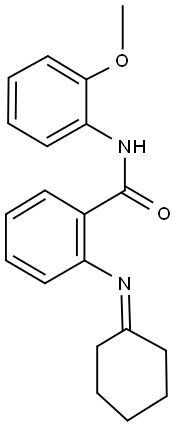 2-(cyclohexylideneamino)-N-(2-methoxyphenyl)benzamide Struktur