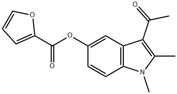 3-acetyl-1,2-dimethyl-1H-indol-5-yl 2-furoate Struktur