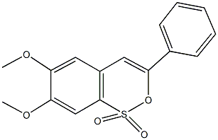 6,7-dimethoxy-3-phenyl-2,1-benzoxathiine 1,1-dioxide Struktur