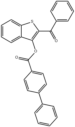 2-benzoyl-1-benzothien-3-yl [1,1'-biphenyl]-4-carboxylate Struktur