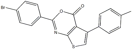 2-(4-bromophenyl)-5-(4-methylphenyl)-4H-thieno[2,3-d][1,3]oxazin-4-one Struktur