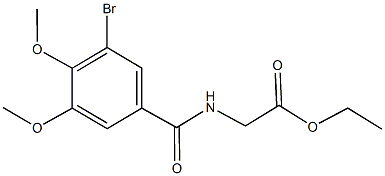 ethyl [(3-bromo-4,5-dimethoxybenzoyl)amino]acetate Struktur