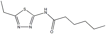 N-(5-ethyl-1,3,4-thiadiazol-2-yl)hexanamide Struktur