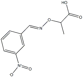 2-[({3-nitrobenzylidene}amino)oxy]propanoic acid Struktur