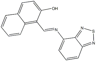 1-[(2,1,3-benzothiadiazol-4-ylimino)methyl]-2-naphthol Struktur