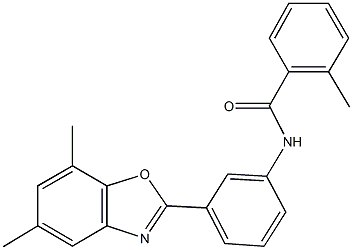 N-[3-(5,7-dimethyl-1,3-benzoxazol-2-yl)phenyl]-2-methylbenzamide Struktur