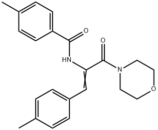 4-methyl-N-[2-(4-methylphenyl)-1-(4-morpholinylcarbonyl)vinyl]benzamide Struktur