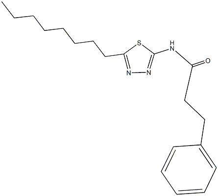 N-(5-octyl-1,3,4-thiadiazol-2-yl)-3-phenylpropanamide Struktur