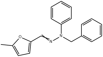 5-methyl-2-furaldehyde benzyl(phenyl)hydrazone Struktur