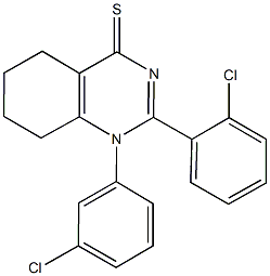 2-(2-chlorophenyl)-1-(3-chlorophenyl)-5,6,7,8-tetrahydro-4(1H)-quinazolinethione Struktur