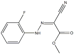 methyl cyano[(2-fluorophenyl)hydrazono]acetate Struktur