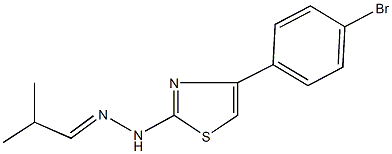 2-methylpropanal [4-(4-bromophenyl)-1,3-thiazol-2-yl]hydrazone Struktur