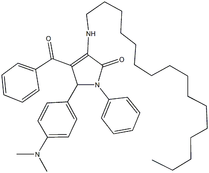 4-benzoyl-5-[4-(dimethylamino)phenyl]-3-(hexadecylamino)-1-phenyl-1,5-dihydro-2H-pyrrol-2-one Struktur