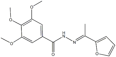 N'-[1-(2-furyl)ethylidene]-3,4,5-trimethoxybenzohydrazide Struktur