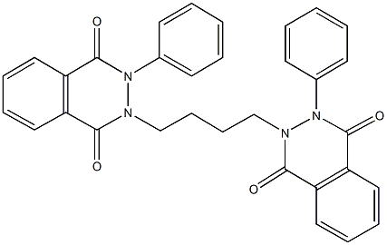 2-[4-(1,4-dioxo-3-phenyl-3,4-dihydro-2(1H)-phthalazinyl)butyl]-3-phenyl-2,3-dihydro-1,4-phthalazinedione Struktur