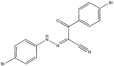 3-(4-bromophenyl)-2-[(4-bromophenyl)hydrazono]-3-oxopropanenitrile Struktur