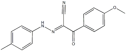 3-(4-methoxyphenyl)-2-[(4-methylphenyl)hydrazono]-3-oxopropanenitrile Struktur