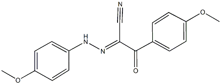 3-(4-methoxyphenyl)-2-[(4-methoxyphenyl)hydrazono]-3-oxopropanenitrile Struktur