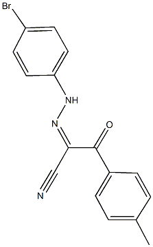 2-[(4-bromophenyl)hydrazono]-3-(4-methylphenyl)-3-oxopropanenitrile Struktur