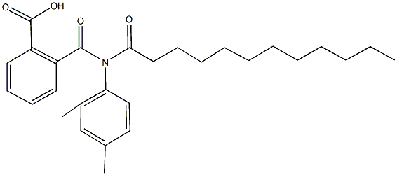 2-[(dodecanoyl-2,4-dimethylanilino)carbonyl]benzoic acid Struktur