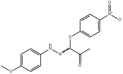 4-nitrophenyl N-(4-methoxyphenyl)-2-oxopropanehydrazonoate Struktur