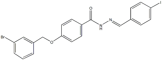 4-[(3-bromobenzyl)oxy]-N'-(4-iodobenzylidene)benzohydrazide Struktur