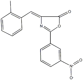 2-{3-nitrophenyl}-4-(2-methylbenzylidene)-1,3-oxazol-5(4H)-one Struktur