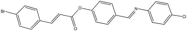 4-{[(4-chlorophenyl)imino]methyl}phenyl 3-(4-bromophenyl)acrylate Struktur