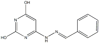 benzaldehyde (2,6-dioxo-1,2,3,6-tetrahydro-4-pyrimidinyl)hydrazone Struktur