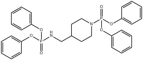 diphenyl 4-{[(diphenoxyphosphoryl)amino]methyl}-1-piperidinylphosphonate Struktur