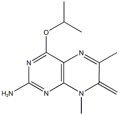 4-isopropoxy-6,8-dimethyl-7-methylene-7,8-dihydro-2-pteridinamine Struktur