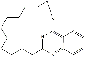 2-aza-1(1,4)-quinazolinacyclotridecaphane Struktur