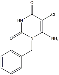 6-amino-1-benzyl-5-chloro-2,4(1H,3H)-pyrimidinedione Struktur